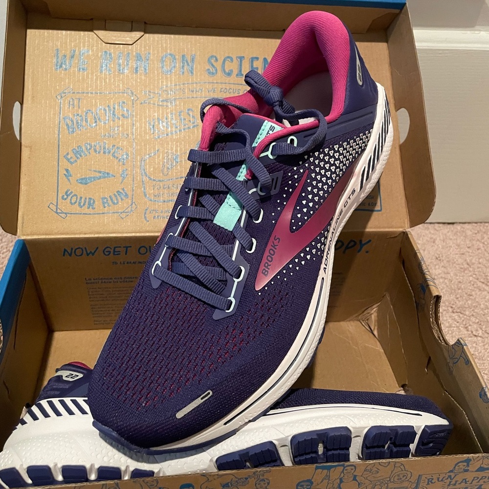 Brooks Adrenaline GTS 22 stability Shoes- Purple and Pink